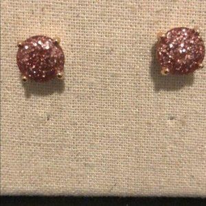 Kate Spade Pink Glitter Glitz Gumdrop Studs